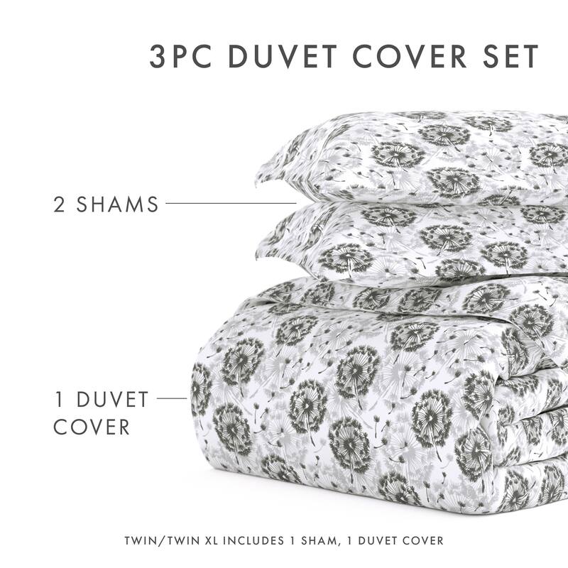 Becky Cameron Make a Wish Dandelion 3 Piece Duvet Cover Set
