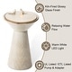 preview thumbnail 8 of 34, Glitzhome 27.5"H LED Turquoise Two Birds Embossed Ceramic Fountain