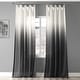 preview thumbnail 9 of 62, Exclusive Fabrics Ombre Faux Linen Light Filtering Curtains (1 Panel) - Lightweight Elegance, Natural Light Enhancement 50 X 108 - ombre black
