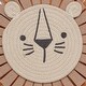 preview thumbnail 4 of 3, Lambs & Ivy Jungle Adventure 2-Piece Yarn/Felt Lion Wall Decor - 9 & 12.5 Inch