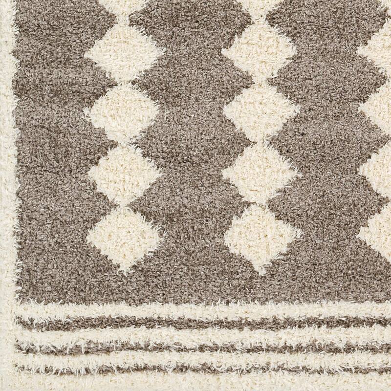 Livabliss Rodos Modern Diamond Plush Area Rug