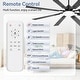 preview thumbnail 87 of 93, 48"/52"/60"/72" Modern Black LED Ceiling Fan with Light Remote (3/5/6/8/12 Reversible Blades)