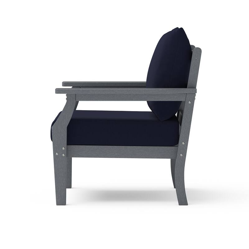 Kamas Outdoor Patio Club Chair - Charcoal Frame