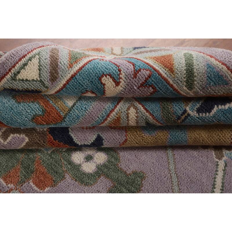 Floral Oushak Oriental Large Area Rug Handmade Wool Carpet - 10'2" x 13'8"