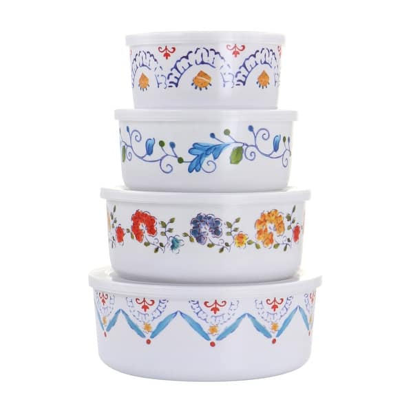 slide 2 of 5, Gibson Home 8 Piece Anaya Round Nesting Food Storage Set