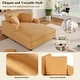 preview thumbnail 20 of 31, Classic Oversized Chaise Lounge Chair in Soft Cream Fabric with Sturdy Solid Wood Legs, 53.5'' x 70.9'' for Maximum Comfort