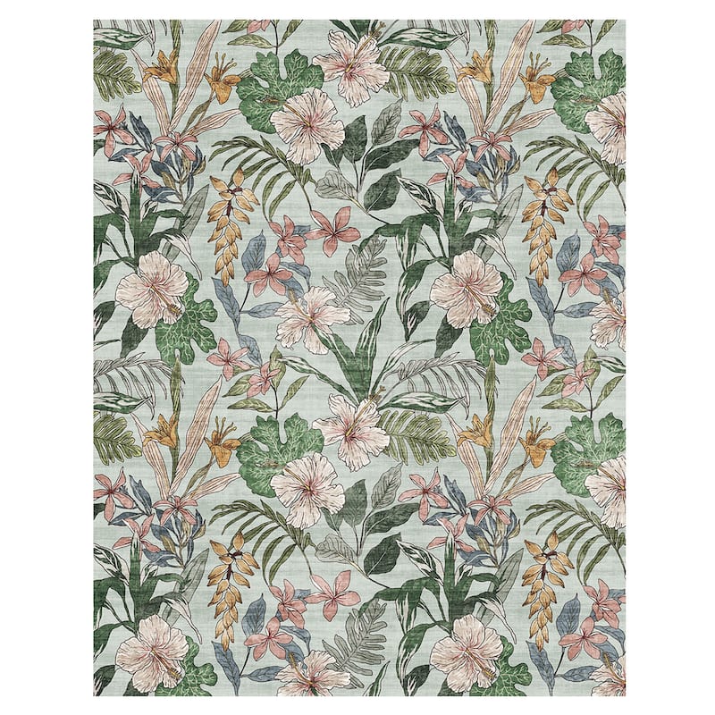 Gertmenian Crystal Print Soft Flat Pile Polyester Slip Resistant Washable Indoor Printed Area Rug Collection