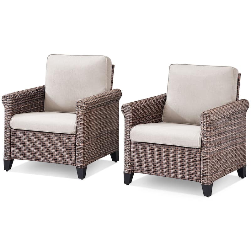 Pocassy Outdoor Sofa Swivel Chairs Patio Chair Funiture Set