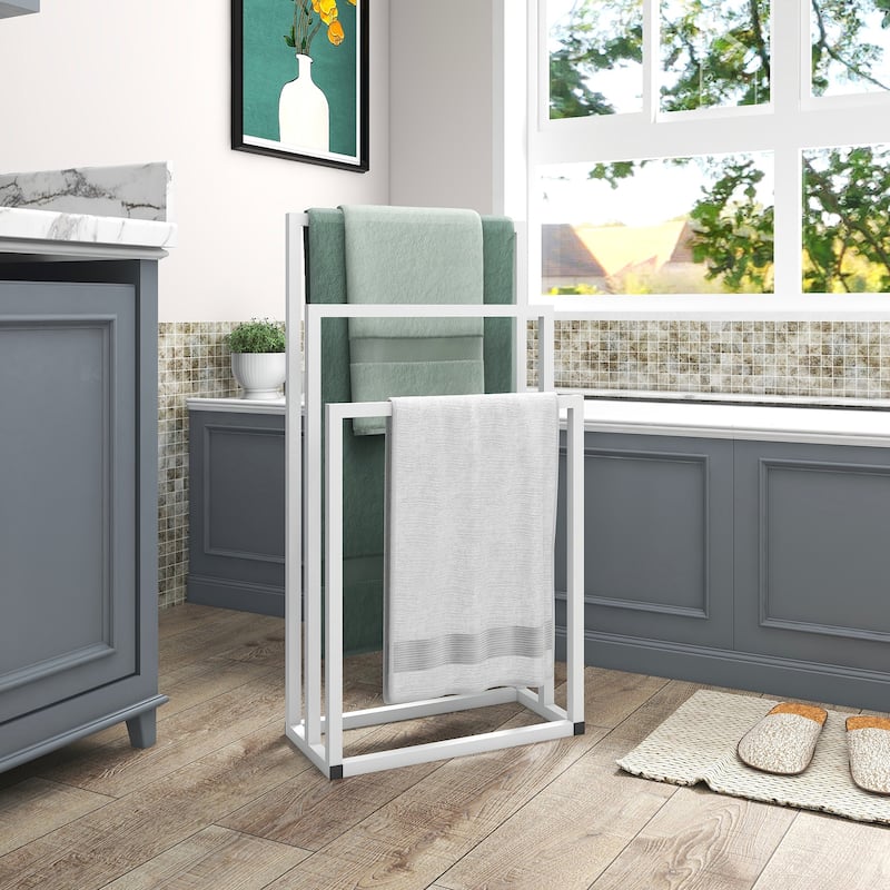 Metal Freestanding Towel Rack 3 Tiers Hand Towel Holder Organizer for Bathroom Accessories