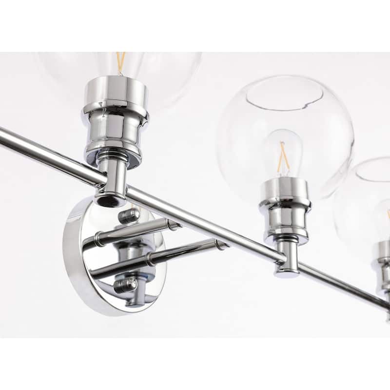 Camille Clear Glass 4-light Wall Sconce