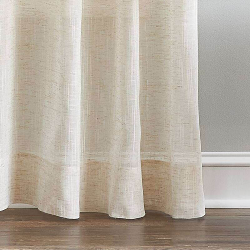 DKNY Classic Linen Grommet Window Curtain Panel Pair