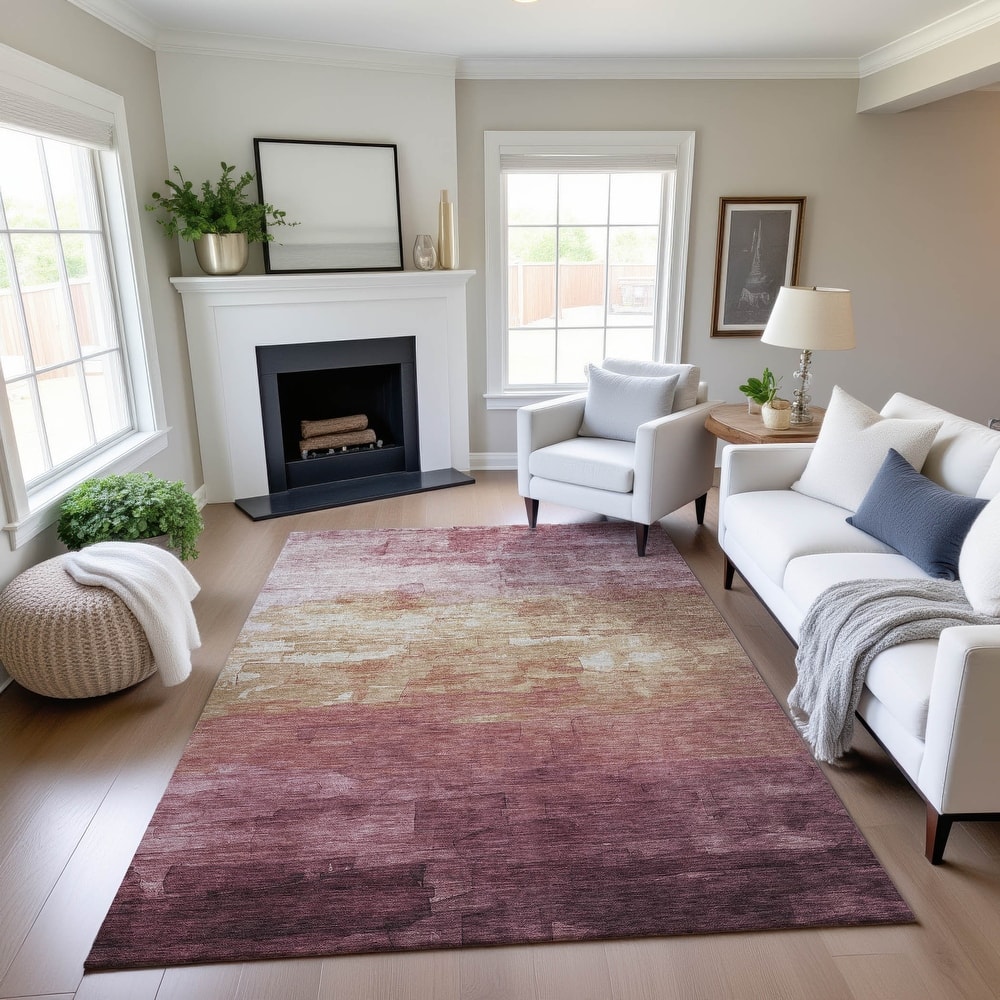 Premium Washable Super Soft Ombre Brushstrokes Mayfield Rug