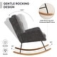 preview thumbnail 39 of 54, HOMYKA 25.2” Wide Rocking Chair with Button Accents for Nurseries