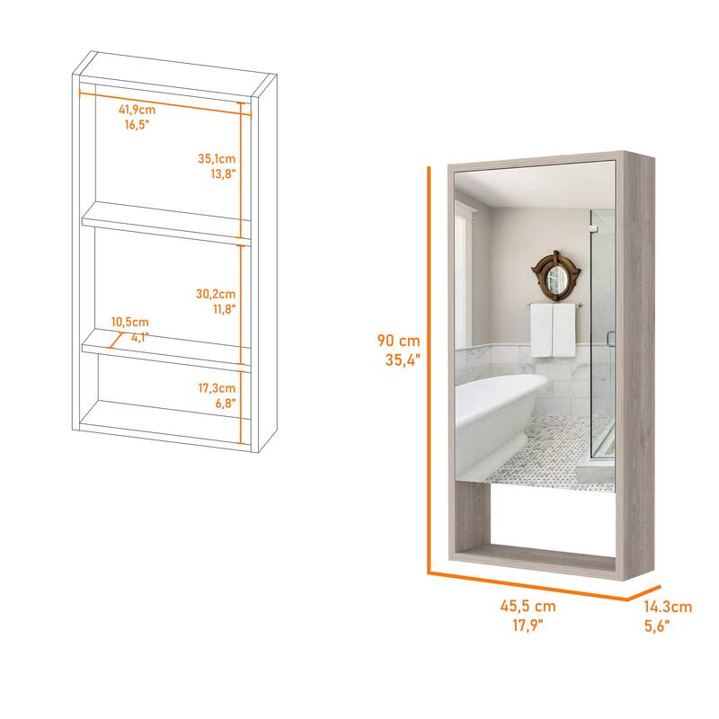 Burlington Rectangle Medicine Cabinet with Mirror