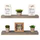 Rustic Wooden Floating Wall Shelves (Set of 2)