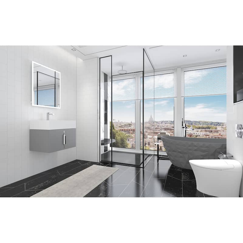 Nile 24-Inch Wall Mounted Bathroom Vanity Set w/ White Top