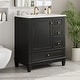 preview thumbnail 27 of 134, Christopher Knight Home 30" Stylish and Functional Bathroom Vanity with Sink Left Door Right Drawer - Black