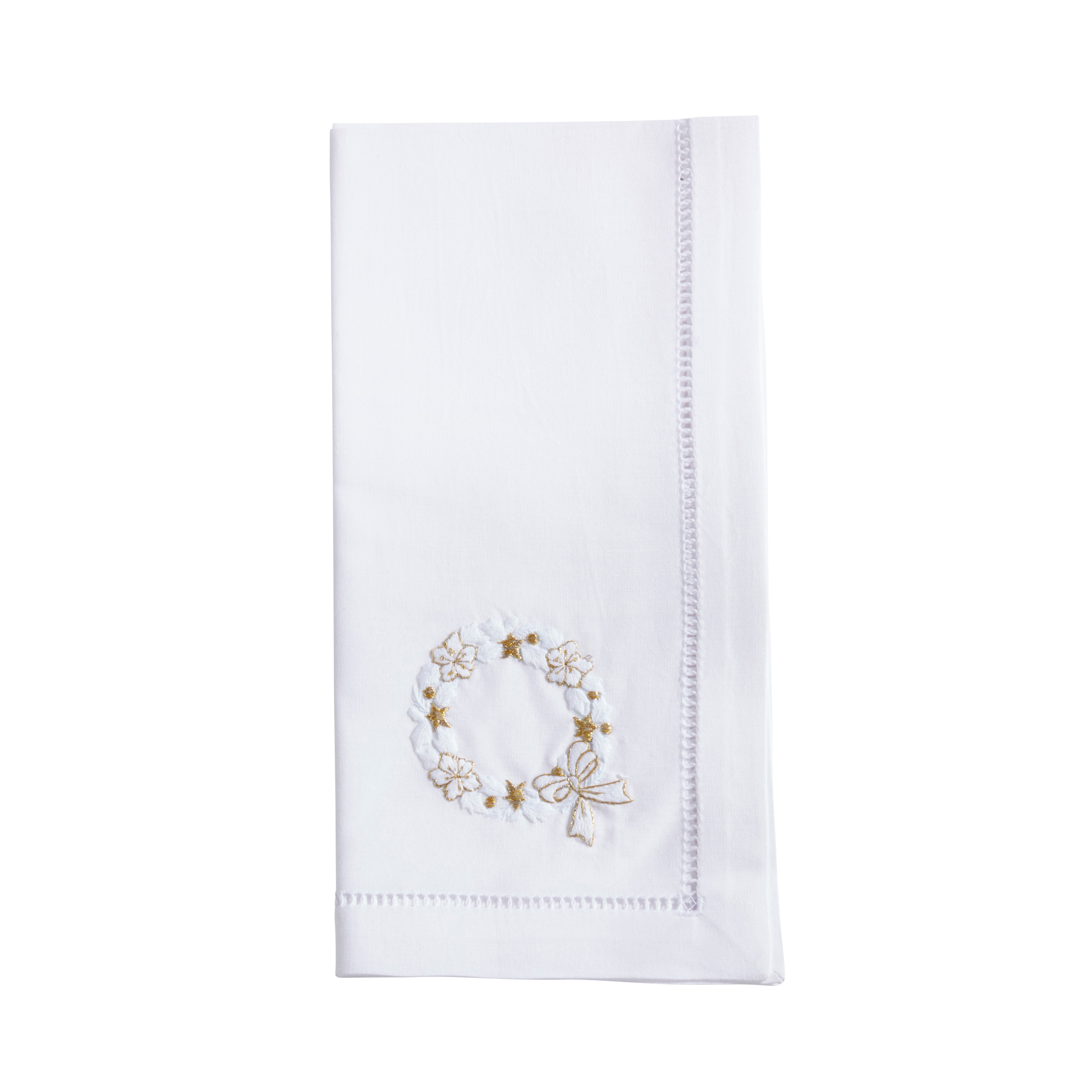 Christmas Wreath Embroidered Napkin (Set of 6) - 20"x20"