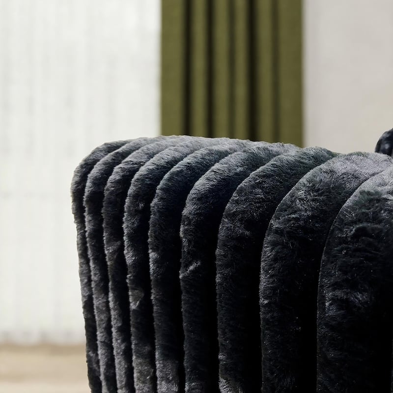 Roundhill Furniture Solenne Chair and Ottoman Set, Oversized Chair and Ottoman with Jumbo Corduroy Upholstery