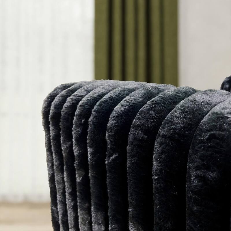 Roundhill Furniture Solenne Oversized Chair and a Half with Jumbo Corduroy Upholstery, Reversible Cushion, and Accent Pillow