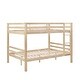 preview thumbnail 9 of 10, Full over Full Bunk Bed with Thick Posts,Wooden Bunk Bed with High Guardrail and Ladder for Kids, Teens, Dorm Rooms