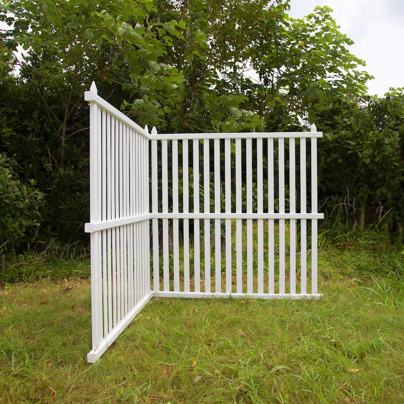 Garden Outdoor Fence Panel Decorative Vinyl Picket Fence No Dig Fencing for Yard Patio