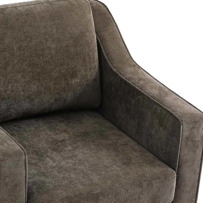 30" W Modern Accent Swivel Chair Comfy Upholstered Armchair Set of 2