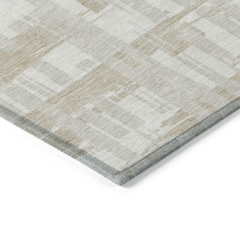 HomeRoots Striped Transitional Rectangle Outdoor Rug
