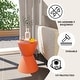 preview thumbnail 20 of 143, Boyd Round Side Table with Ribbed Design Base - Accent Hourglass End Table with Removable Lid for Living Room & Bedroom