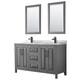 Option Dark Gray / White Carrara Marble Top / Matte Black