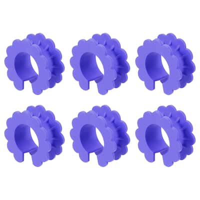 6Pcs Clothes Hanger Windproof Fixed Hook, Anti-Off Hanger Ring Hooks - 1.69"x0.67"