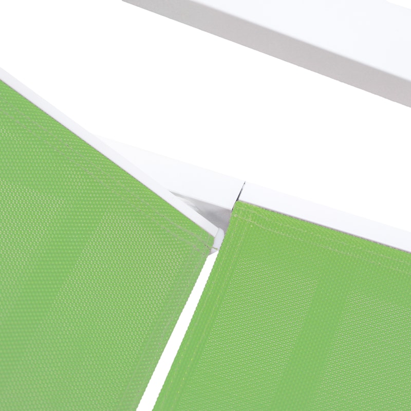 Marlin Adjustable Aluminum Patio Lounge Chair with UV-Protected Breathable Mesh Sling and Armrests, Fully Reclining