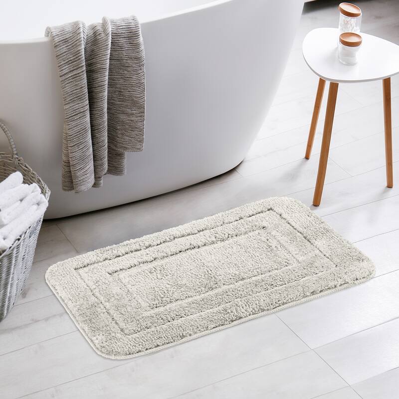 Bathroom Rug, Soft Absorbent Bathroom Rug, Non Slip Plush Bath Rug Machine Washable Dry Bath Mat for Bathroom Floor