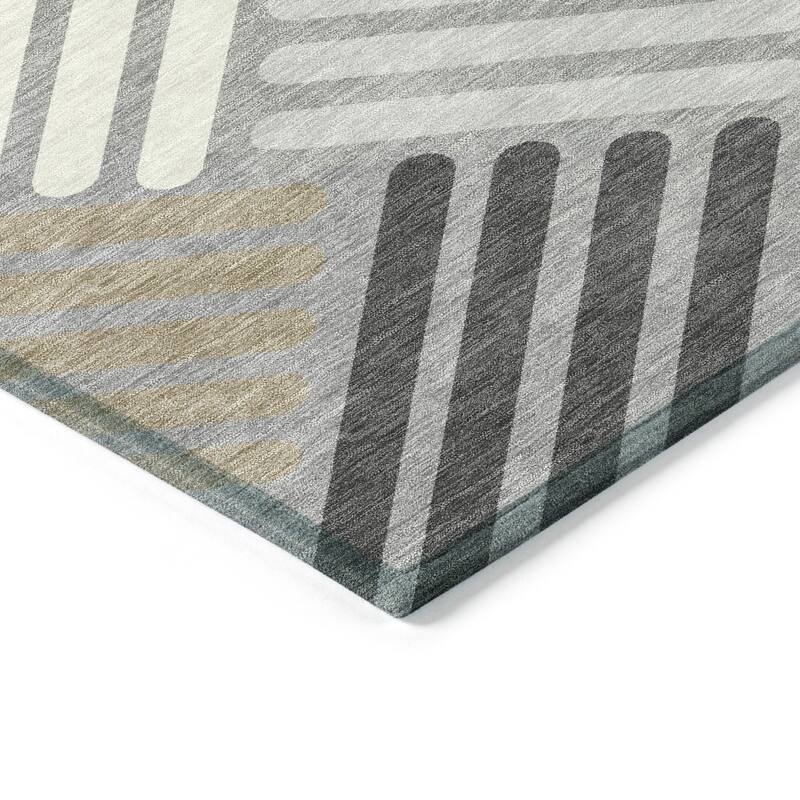 Machine Washable Indoor/ Outdoor Modern Weave Chantille Rug