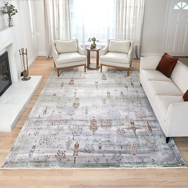 Gertmenian Florance Opulent Traditional/ Modern/ Casual Viscose Acrylic Woven Indoor Quality Area Rug Collection