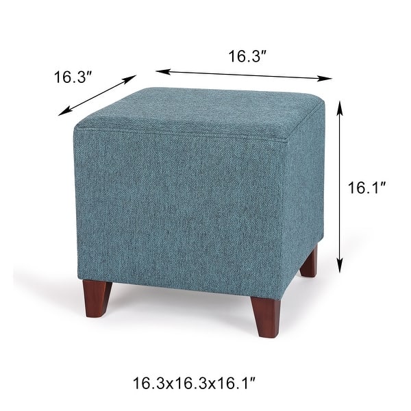 dimension image slide 3 of 4, Adeco Simple British Style Passionate Cube Ottoman Footstool