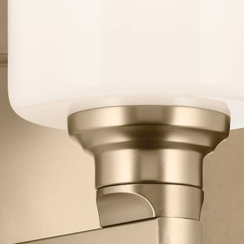 Kichler Lighting Gioe 9.5" 1-Light Wall Sconce with Opal Glass in Champagne Bronze