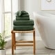 preview thumbnail 151 of 174, Linery & Co. Luxury Cotton Textured Bath Towel. 6 Piece Set - Forest Green