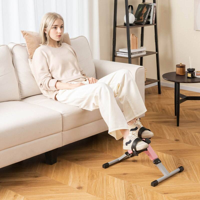 Costway Portable Desk Bike Peddler Machine with Adjustable Resistance - See Details