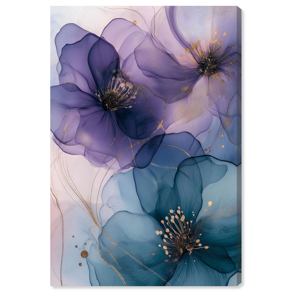 Gilded Cyanescence II Canvas by Art Remedy, Gallery Wrapped