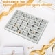 preview thumbnail 9 of 8, 30 Grid Jewelry Tray Stackable for Rings Earrings Necklace Bracelet Gray