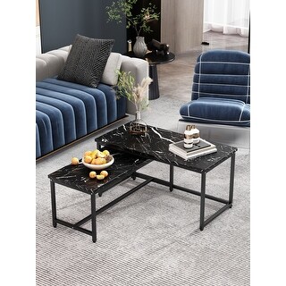 Modern Nesting Coffee Tables Set,Set of 2 - Bed Bath & Beyond - 37236141