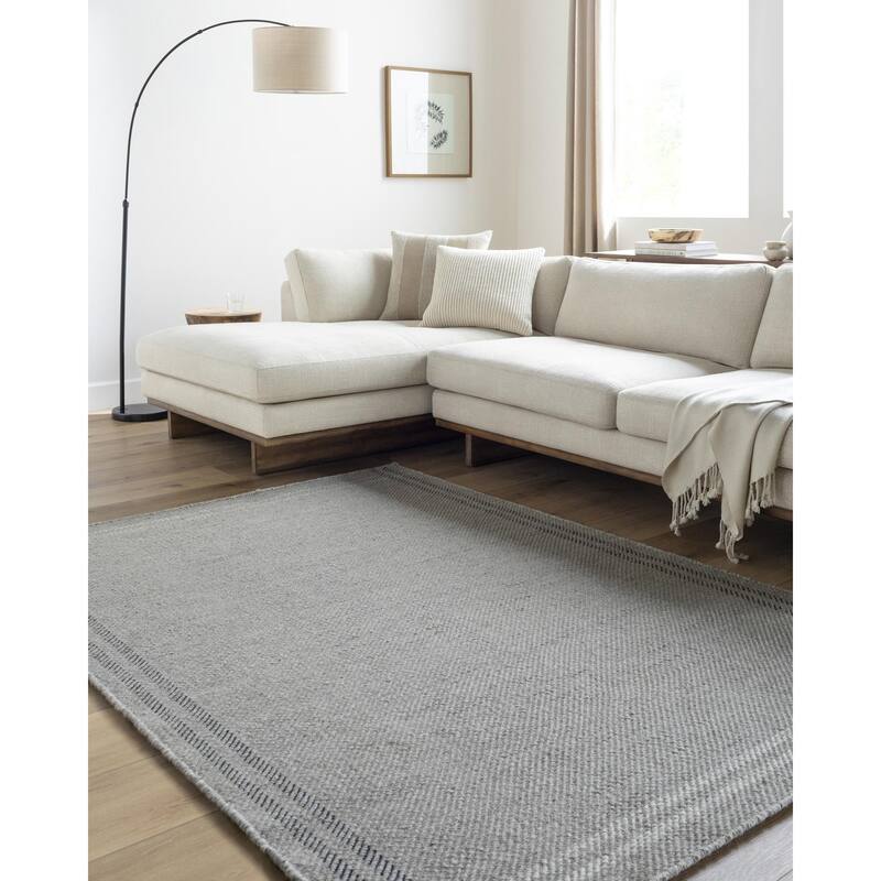 Bower Casual Area Rug - 5' x 7' 6" - Dark Gray - Rectangle