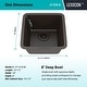 preview thumbnail 4 of 47, 16" x 18" Quartz Single Bowl Sink Drop-In/Undermount Granite Composite - 16"x18"