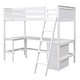 preview thumbnail 6 of 50, Modern Concise Design Twin Size Wood Loft Bed with Ladder,Sturdy Pine Wood Made Desk and Shelves in Floor Space