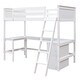 preview thumbnail 6 of 15, Twin Size Wooden Loft Bed with Built-in Desk and Shelves for Space-Saving and Functional Bedroom Design