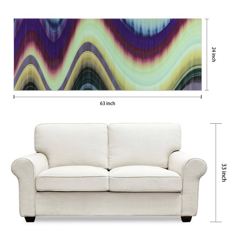 "Rumba Abstract 3" Frameless Free Floating Tempered Glass Panel Graphic Wall Art