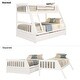 preview thumbnail 7 of 7, Solid Wood Twin Over Full Size Bunk Bed with Two Storage Drawers and Removable Ladder