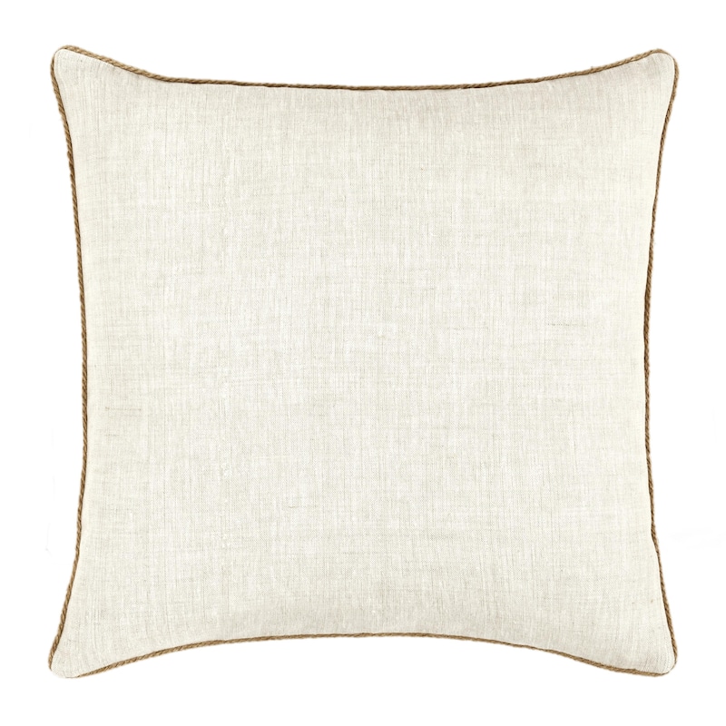 Villa by Classic Home Cetara 22" Belgian Linen Multi-Color Throw Pillow
