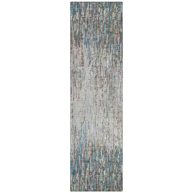 Machine Washable Indoor/ Outdoor Abstract Moxy Chantille Rug